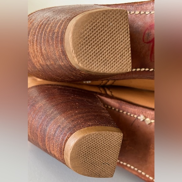 Vintage Frye Camel Coastal Cowgirl Southwest Boots Size 7.5 Narrow - Picture 14 of 16